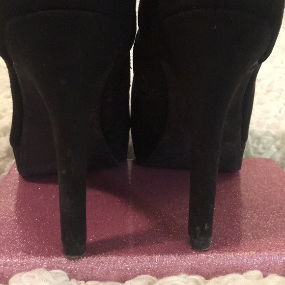 Faux Suede Heeled Booties - Picture 8 of 10
